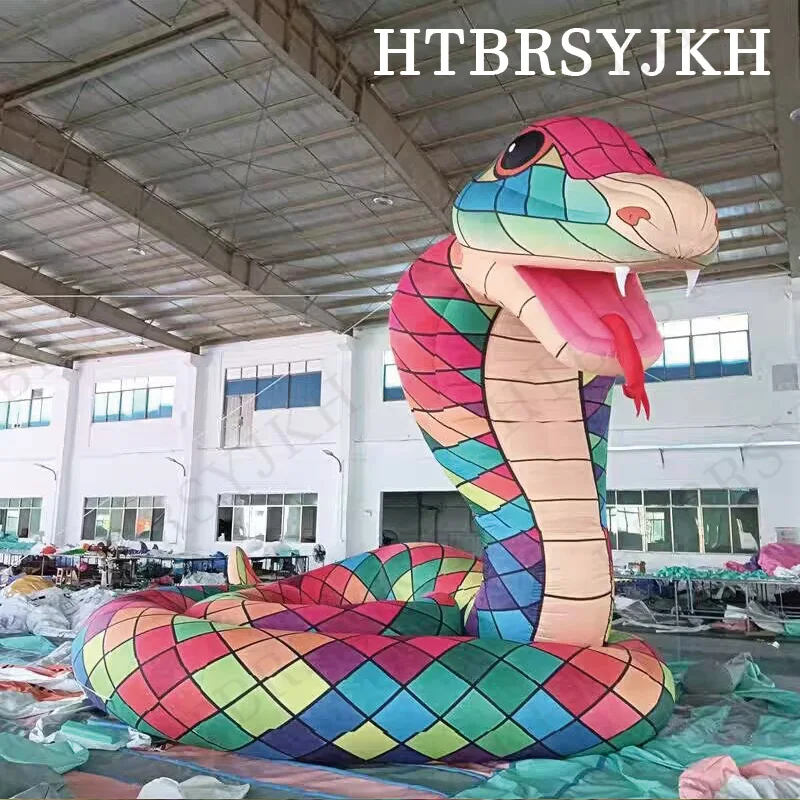 

Inflatable color Snake King air model 2025 New Year animal mascot outdoor display decorative props