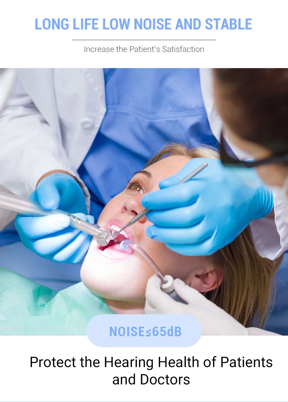 AZDENT Dental High Speed Handstück Keramik Lager Drehmoment Kopf Push Button Triple Wasser Spray 2/4 Löcher Zahnmedizin Werkzeuge – Detail 5