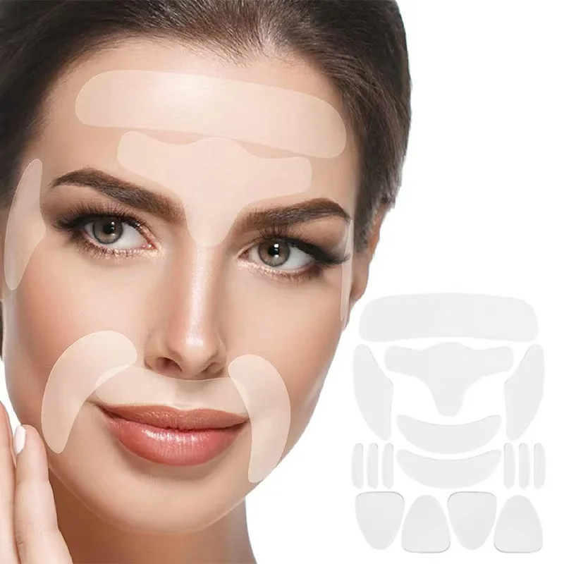 ERAYCEE Silicone Wrinkle Removal Sticker Facial Lifting Strips Set Forehead Neck Line Remover Eye Patches Anti Aging Skin