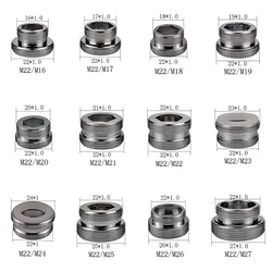 Brass Faucet Aerator Adapter Water Purifier Fittings 16 17 18 20 21 22 23 24 25 30mm Turn 22 Kitchen Faucet Plumbing Accessories
