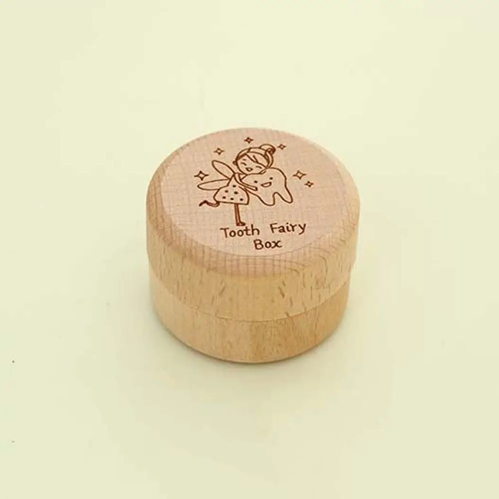 Wooden Wood Baby Tooth Box Primary Teeth Fetal Hair Umbilical Cord Preservation Tooth Fairy Box Tooth Box Keepsake Box