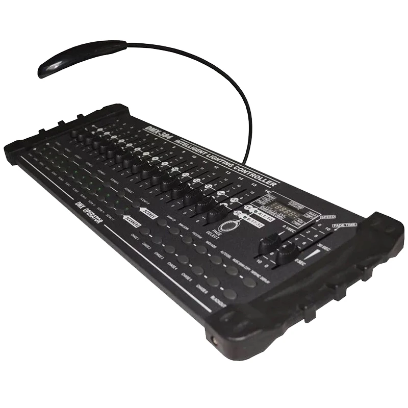 Imagem -03 - Dmx 384 Console de Luz Dmx512 1990 Console Padrão Fase Movente Cabeça Controlador Luz Led Par Pinos Xrl Console