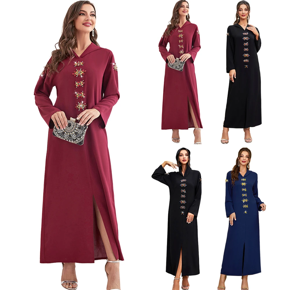 

Ramadan Eid Mubarak Robe Longue Djellaba Femme Musulmane Kaftans Abaya Dubai Arabic Turkey Islam Muslim Dress Abayas For Women