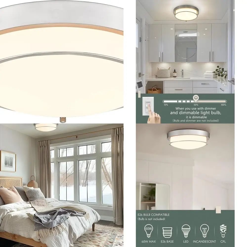 

Потолочный светильник в стиле фермерского дома с двумя лампами, цвет матовый никель, для прачечной, кухни, спальни и ванной комнаты