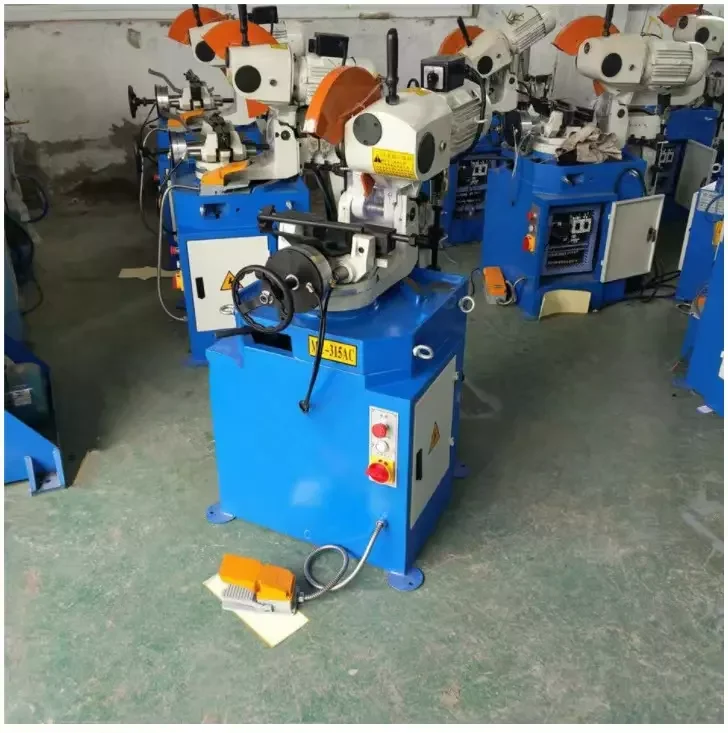 45 Angle Pneumatic Round Saw Semi-automatic Round Square Metal Steel Pipe Cutting Machine