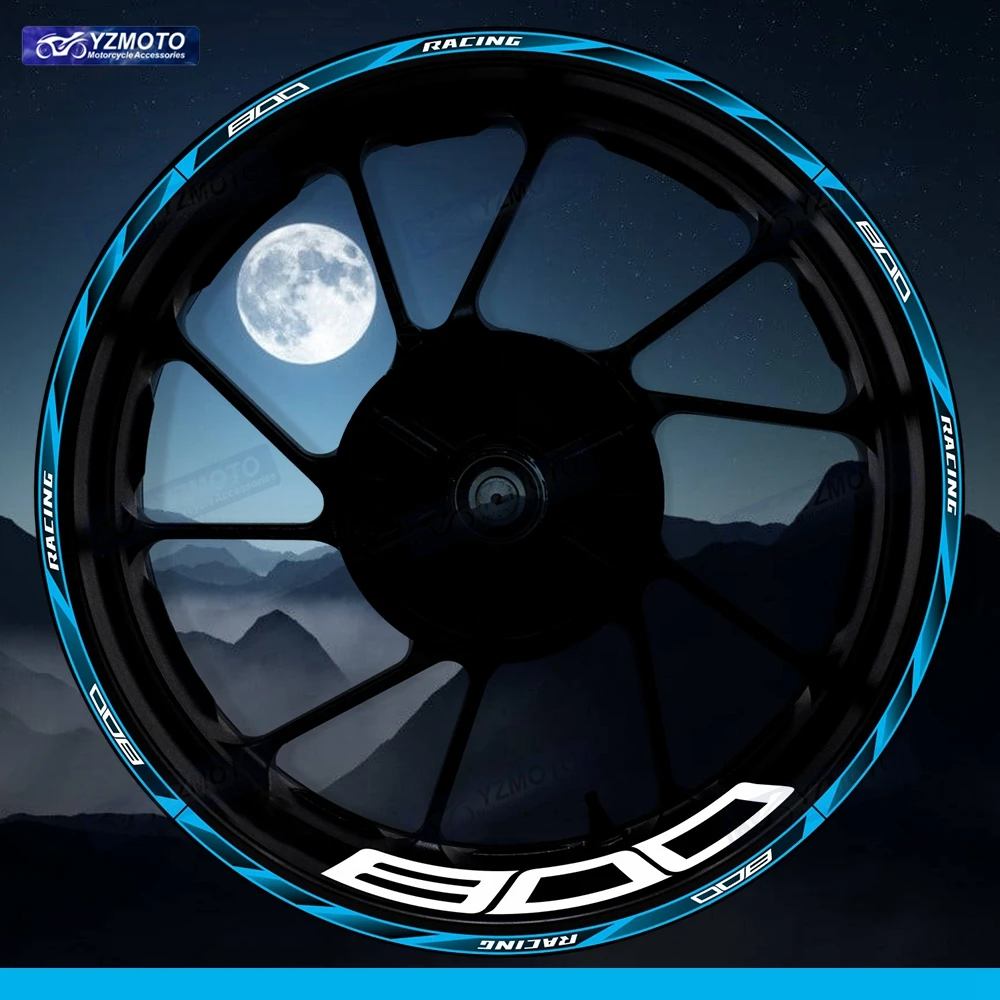 

For Z800 Motorcycle 17 Inch Racing Front And Rear Wheel Hub Sticker Waterproof Decal Reflective Modified Decorative Rim Stickers