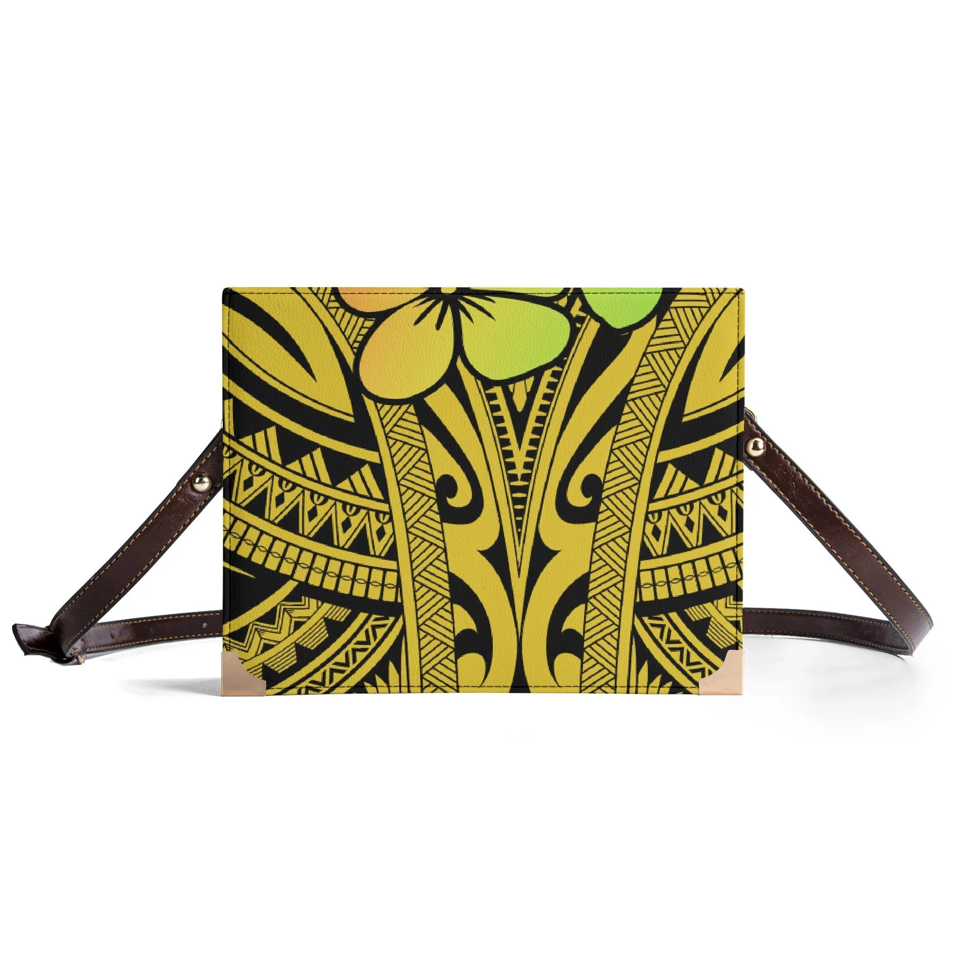 

This Polynesian-Style Printed Women'S Fashion Handbag Features An Adjustable Shoulder Bag Design And Customizable Patterns
