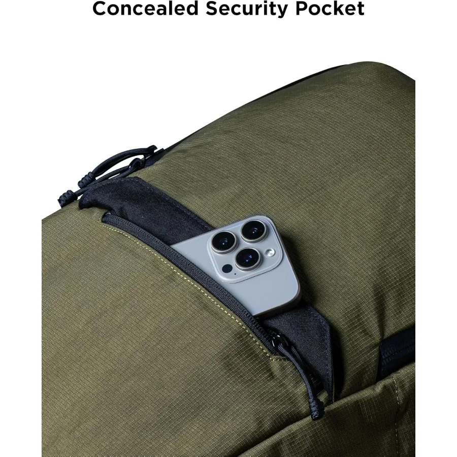 ALPAKA Elements Mochila Pro 24L - Mochila verde para computadora portátil para computadora portátil de 16 pulgadas con dos bolsillos para botellas Mochila de viaje para hombres