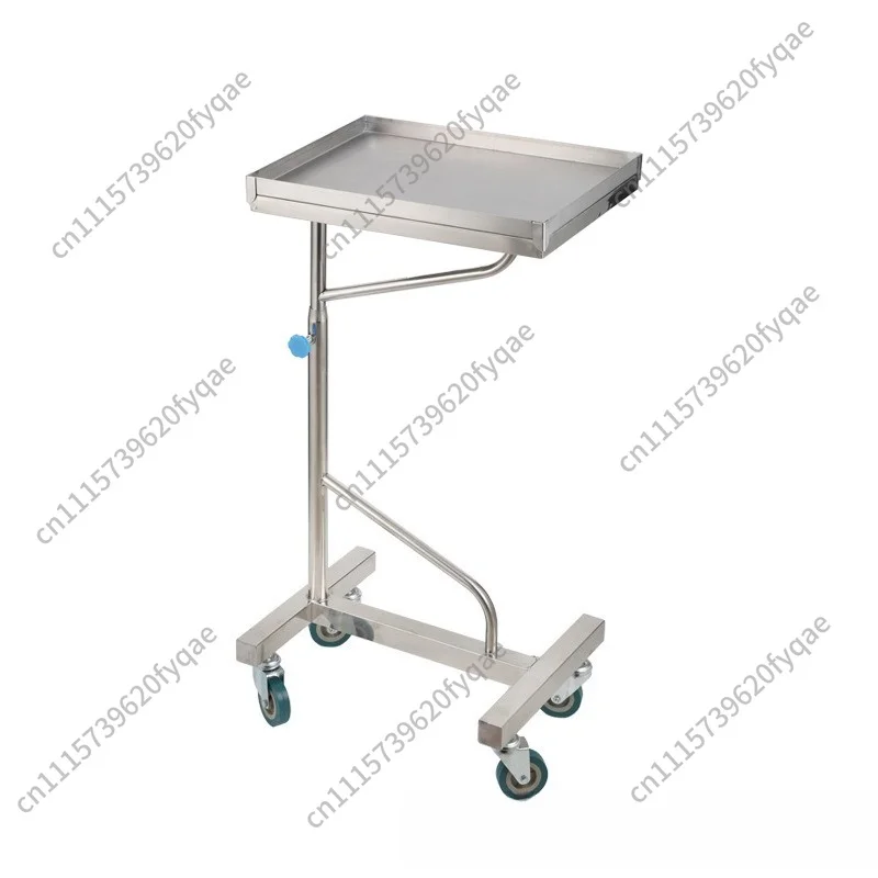 304 Stainless Steel Thickened Tray Stand Adjustable Height Instrument Trolley Extended Single Double Rod Multi-Purpose Hospital