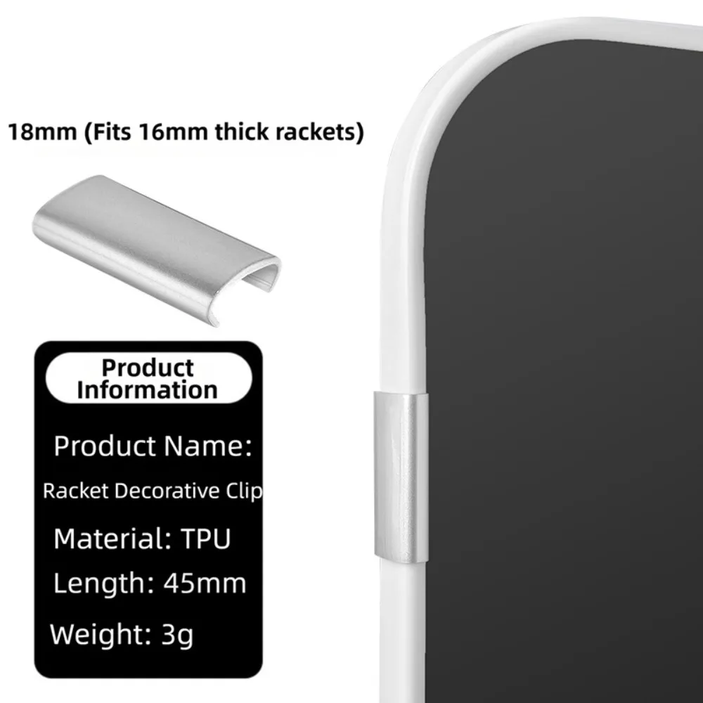 

Fit for 16mm Pickleball Paddle Edge Protector Decorative Weighted Blocks Edge Protector Clips Colorful Shock Absorption