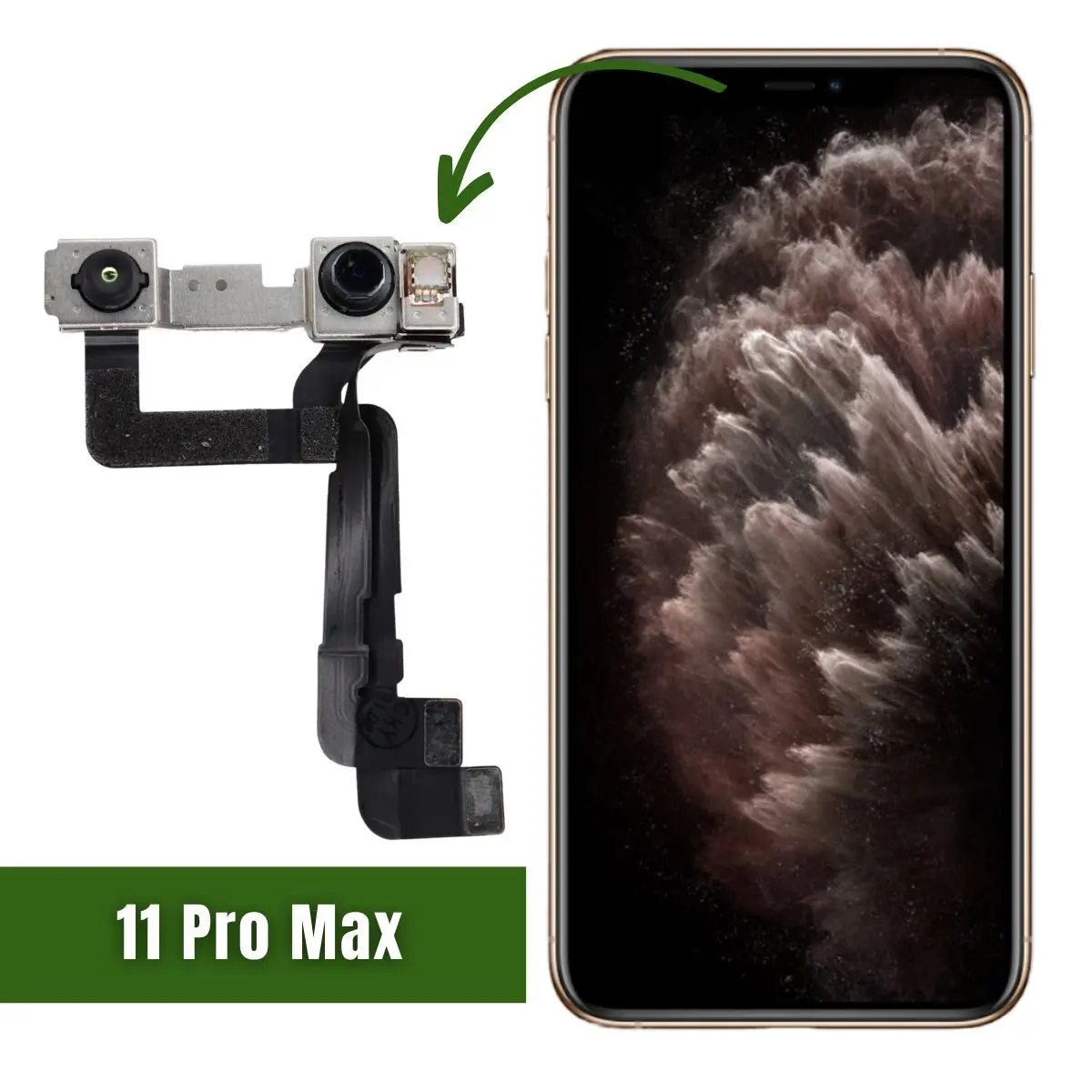 Front camera with sensor compatible with iPhone 11 Pro Max