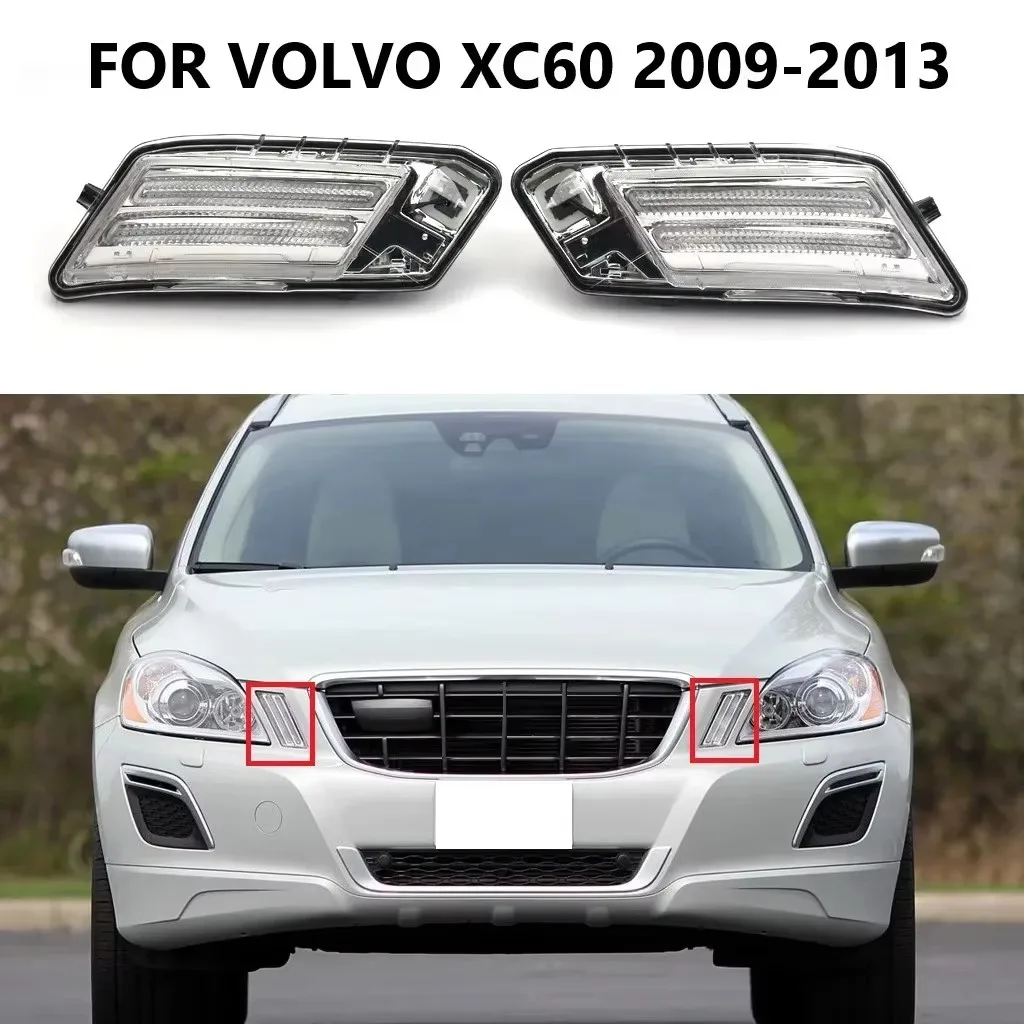 

Pair Left&Right DRL Side Fender Corner Light Daytime Running Lamp For Volvo XC60 2008 2009 2010 2011 2012 2013 31290873 31290874