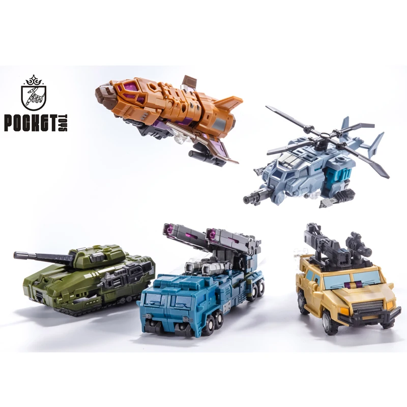 Juguete transformable para niños PT Hun Tian Bao ataque ruidoso explosión tornado 5 equipo de tanques combinado