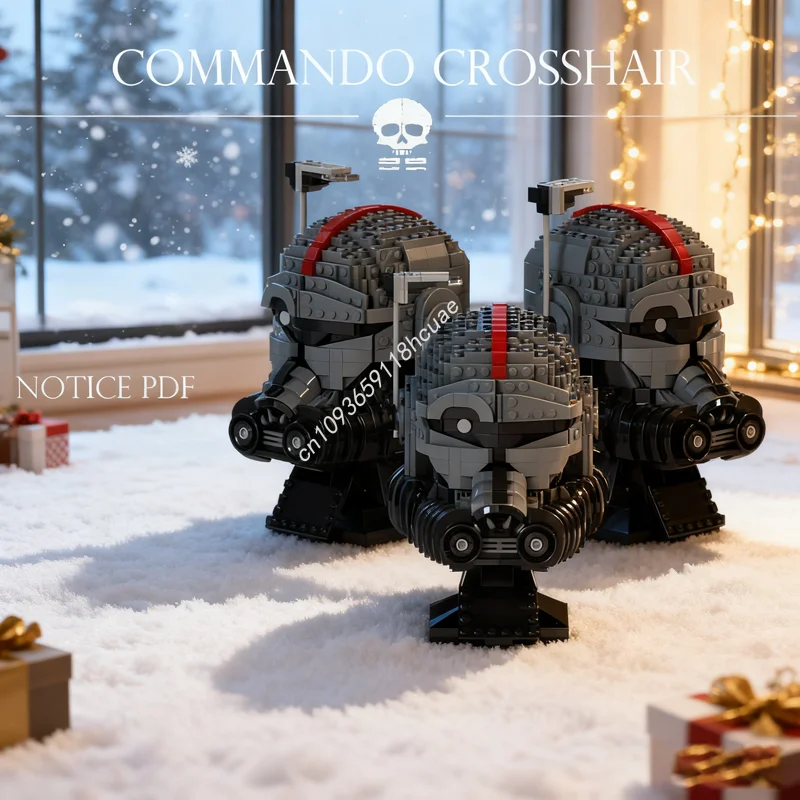 

902 шт. MOC шлем клон Commando Crosshair модель здание рождественские подарки блоки строительные игрушки сборка творческая идея кирпич