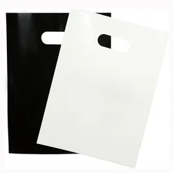 50PCS Plastic Gift Bags With Handles Reusable Party Gift Bags With Die Cut Handle Packaging Crafts Bags
