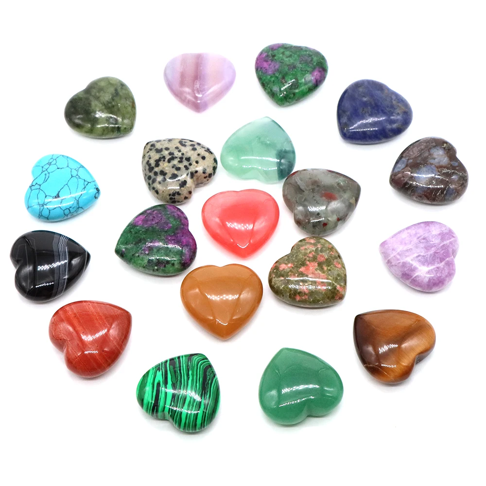 30mm cristal de cuarzo rosa Natural en forma de corazón Chakra curación Reiki Mineral espécimen piedras amor piedra preciosa decoración del hogar regalo