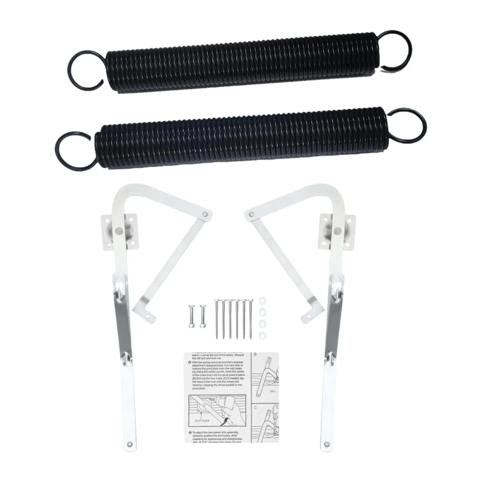 Bisagras de Repuesto para Escalera de Ático, Juego de Brazos de Bisagra Duraderos de Acero Galvanizado Grueso con Pernos para Werner Mk 5 WU2210 W2
