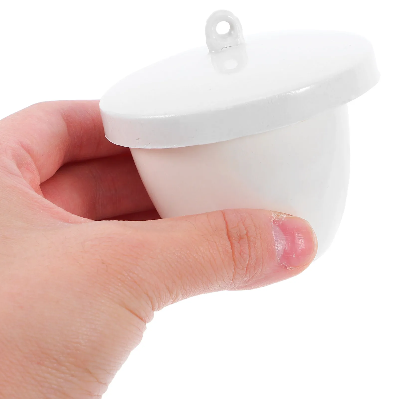 2Pcs Porcelain Crucible with Lid Ceramic Laboratory Crucible High Temperature Resistance 70Ml Melting Casting Crucibles