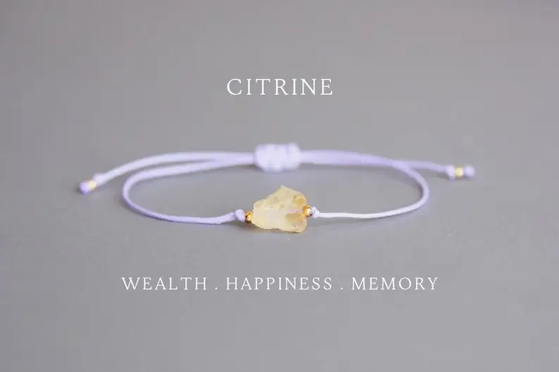 Raw Citrine Birthstone Jewelry