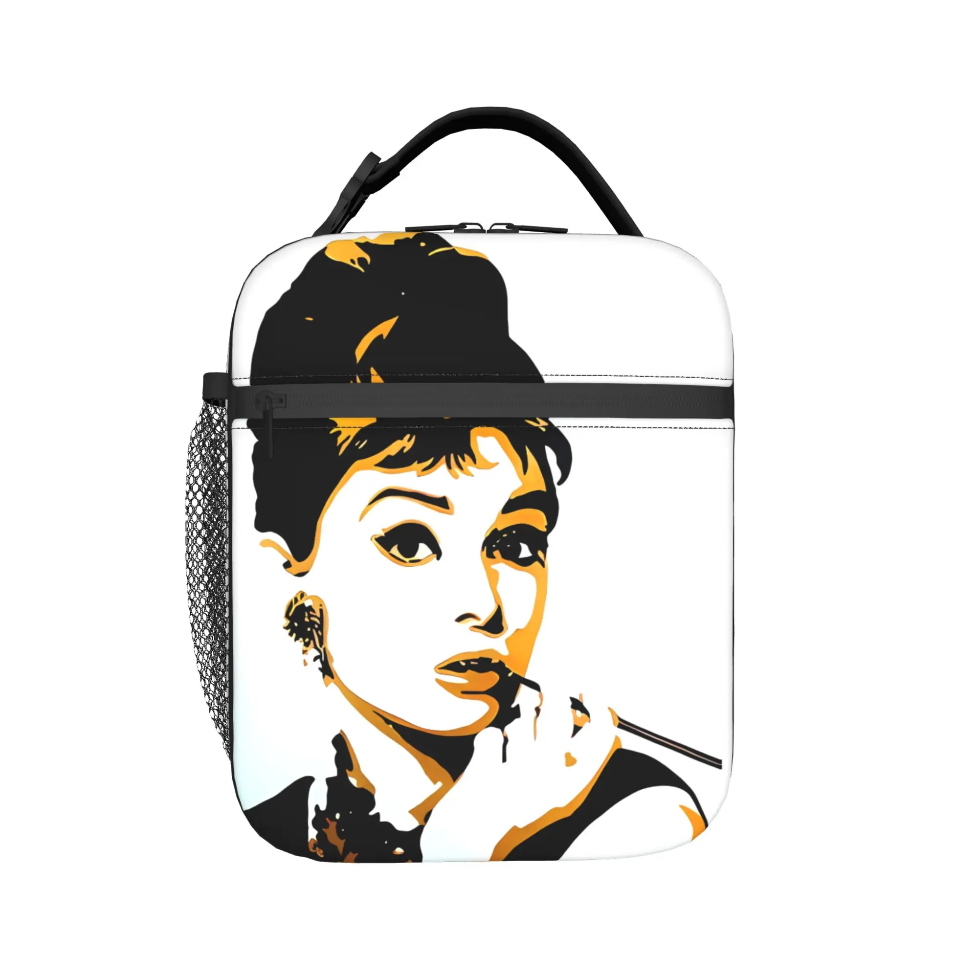 Audrey Hepburn Lunch Bag  Casual Lunch Box For Child  School Cooler Bag Oxford Thermal Tote Handbags