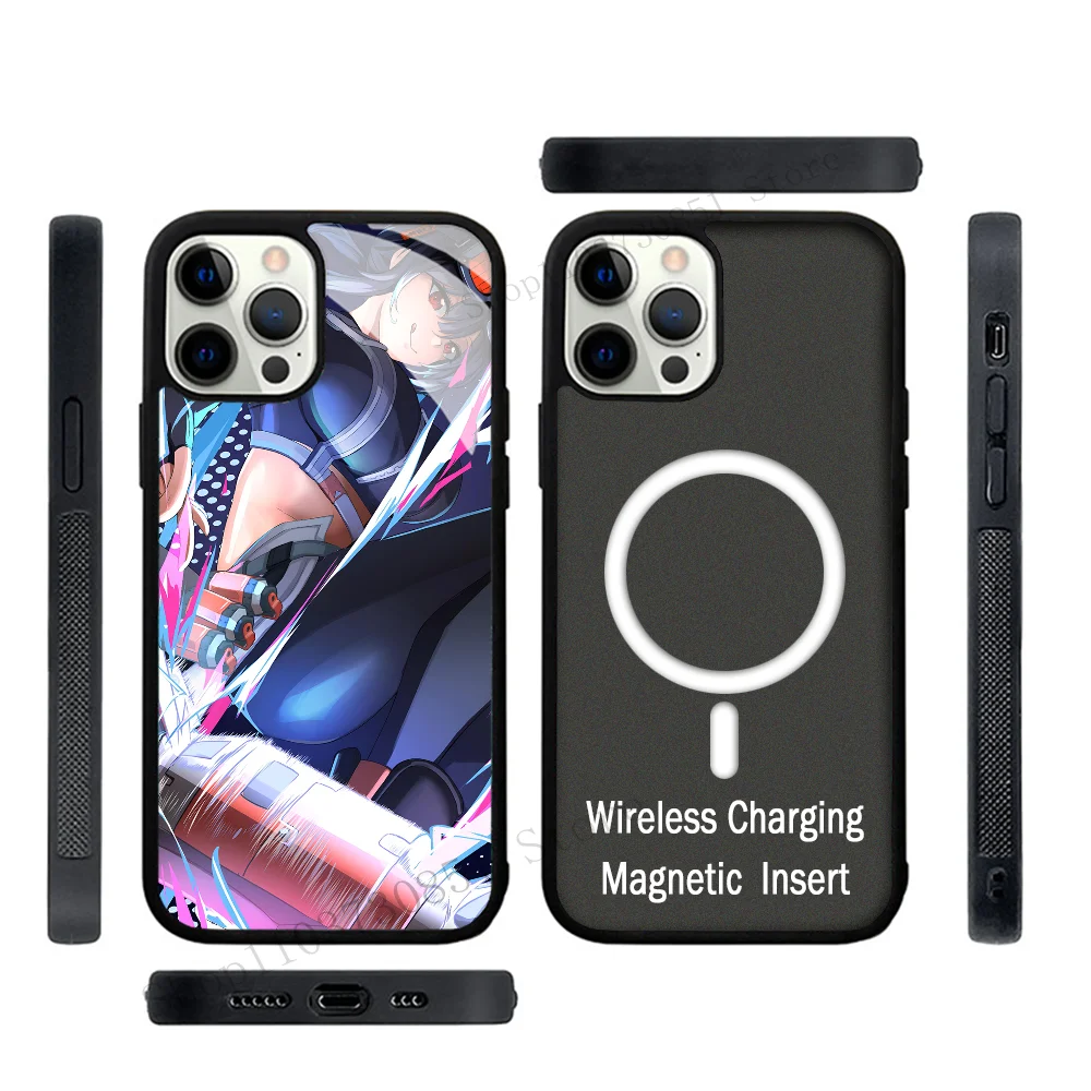 Game Anime Zenless Zone Zero Grace Howard Phone Case Strong Magnetic For IPhone 15 14 13 Pro Max 11 12 Mini Alex Mirror For