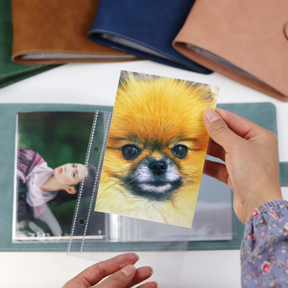 Leather 6-inch Photo Album Postcard Collection  7 8-inch Photo Baby Growth Idol Pictures A5Storage Book