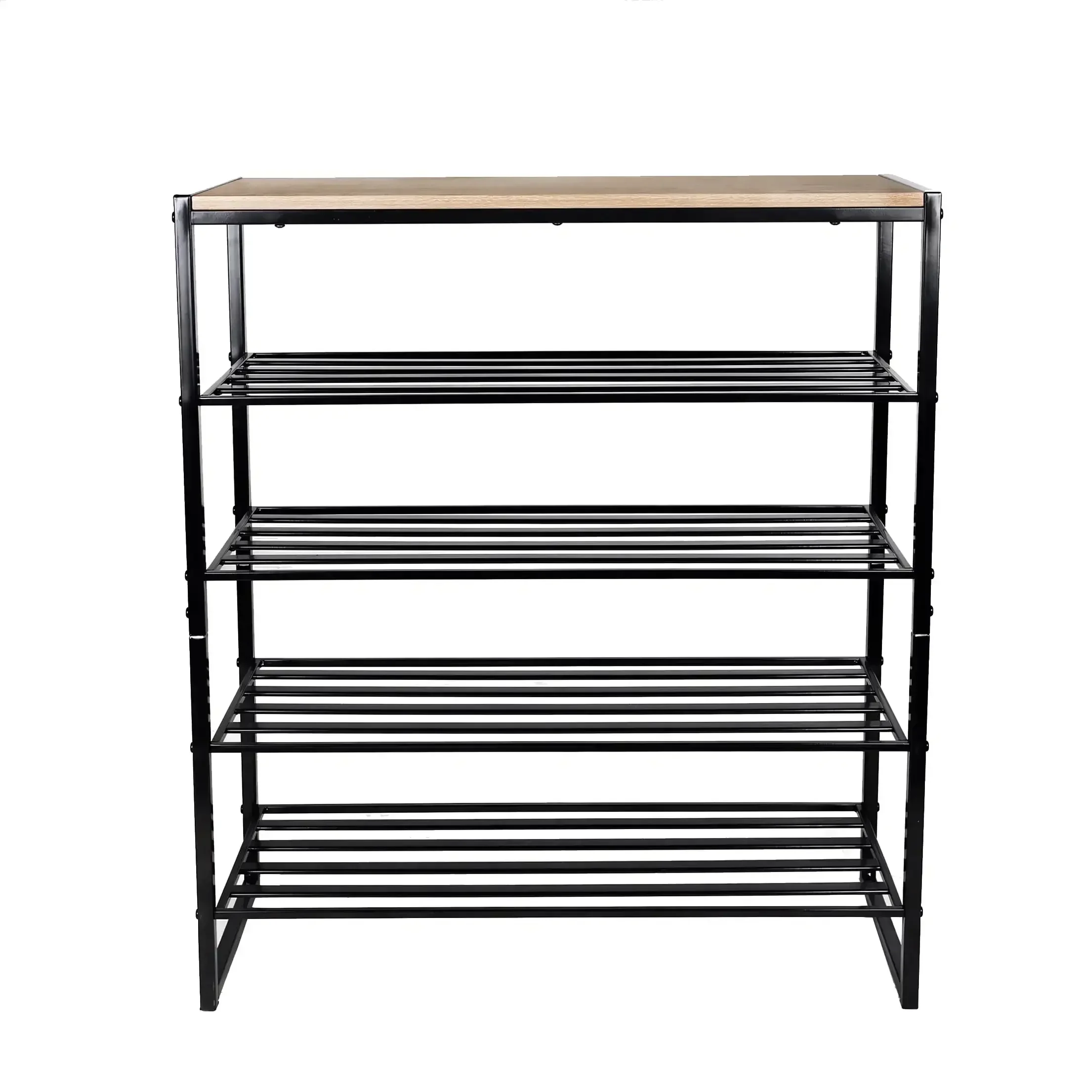 

Jace 5-Tier Shoe Rack, Metal Steel, 15 Pairs of Shoes, Multi-Functional