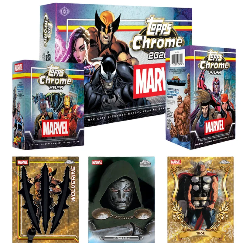 

Topps Chrome 2026 Marvel Comics Full Value Box Official Comic Hero Exclusive Parallel Collectible Cards