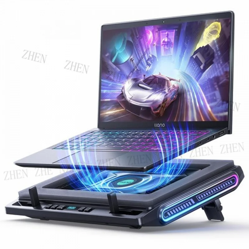 Y llano V10 Gaming Laptop Cooler, RGB Laptop Cooling Pad Stand with Powerful