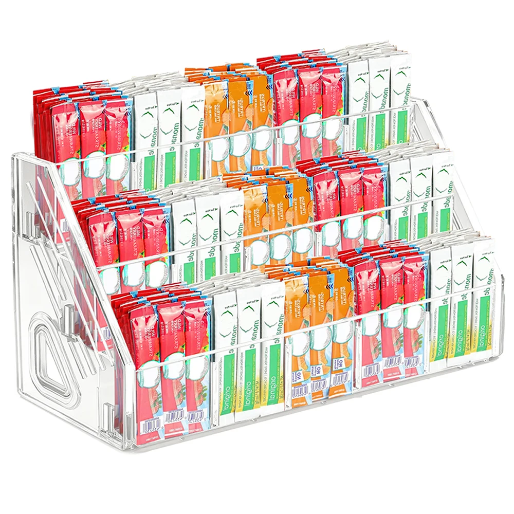 3-lagiger transparenter Getränkebeutel-Aufbewahrungstrenner, Stifthalter, Marker-Aufbewahrungsregal, Nagellack-Präsentationsregal, Kosmetik-Organizer