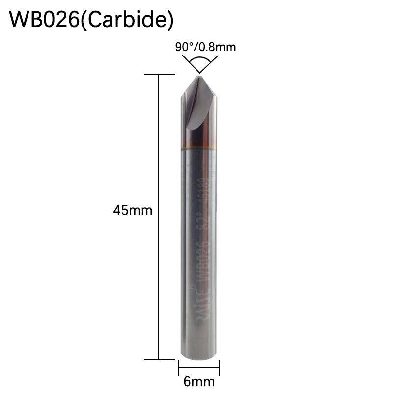 0.8mm 90 degrees WB026 B026W Dimple Cutter Tracer in Carbide Compatible with KEYLINE 303/304/305 PUNTO T-REX T-REX ADVANCE