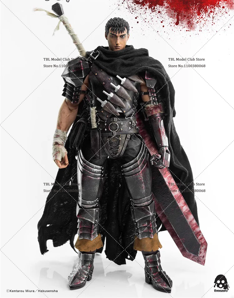 ThreeZero 3Z06750W0 1/6 Scale Male Soldier Black Swordsman Charge Captain Japanese Manga Full Set 12inch Action Figure Doll