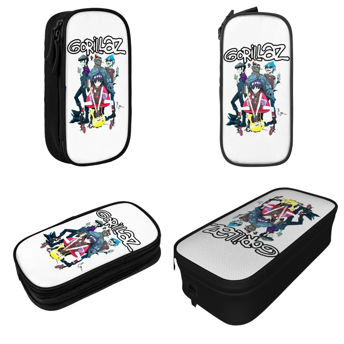 Fashion Gorillaz Rock Band Pencil Case Pencilcases Pen Box for Student Big Capacity Bag School Supplies Gift Accessories