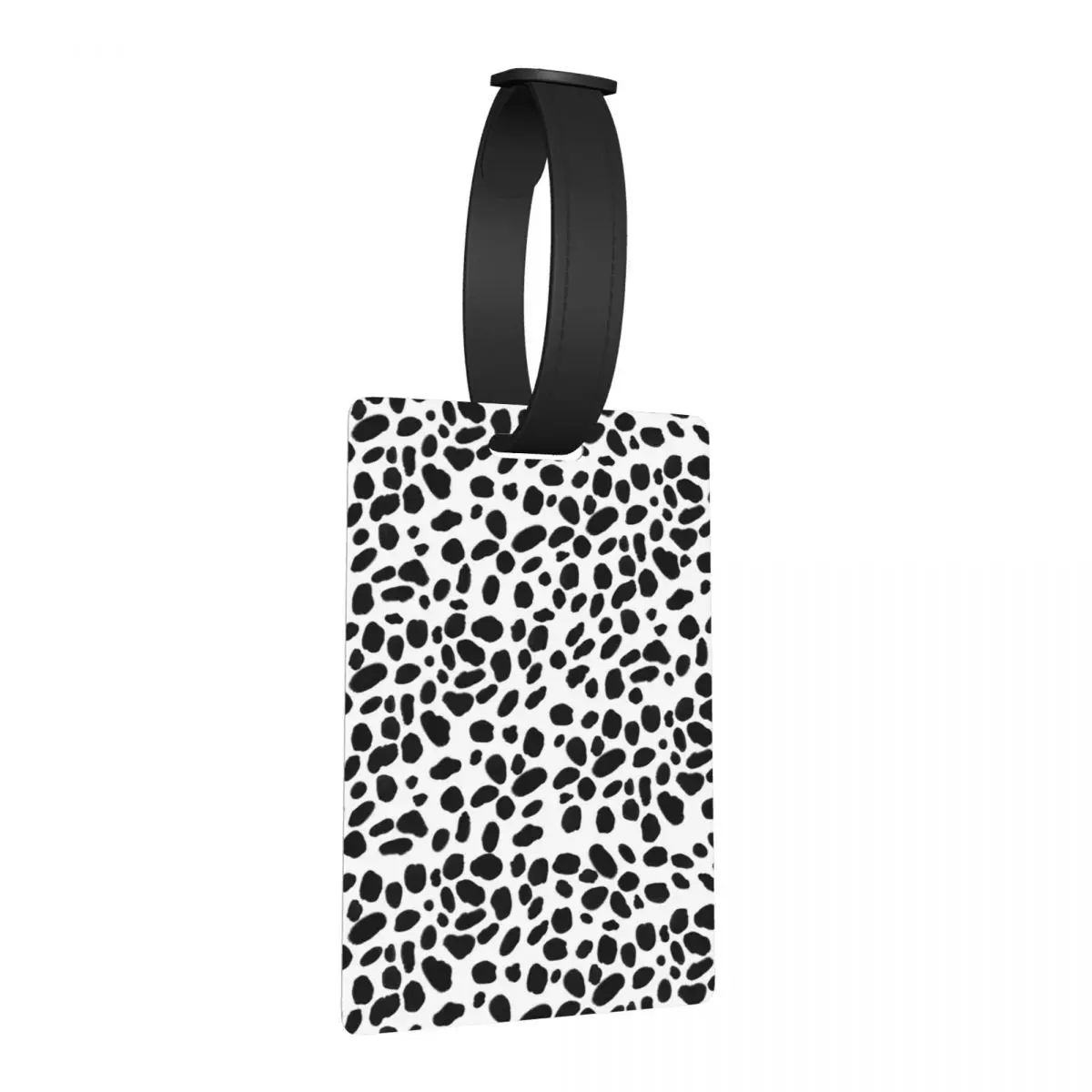 

Dalmatian Spots Black And White Print Dog Print Luggage Tags Suitcase Accessories Travel Baggage Boarding Tag Label Holder ID