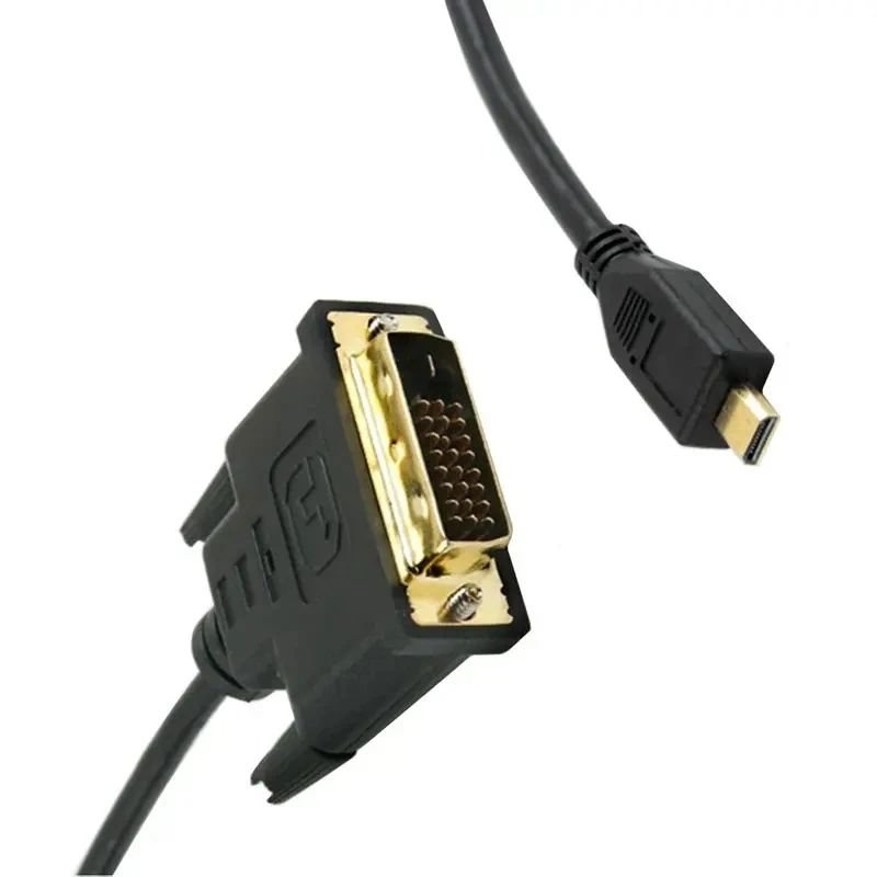 D-Type Micro HDMI Compatible To DVI Video Cable Computer Phone To DVI Monitor Conversion Cable 1m/1.8m