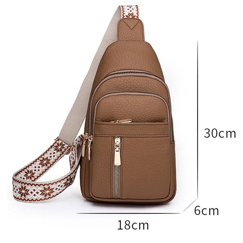 2024 Fashion Women Chest Bags High Quality Leather Female Crossbody Bag 5 Color Designer Brand Shoulder Bags Luxury Storage Sac