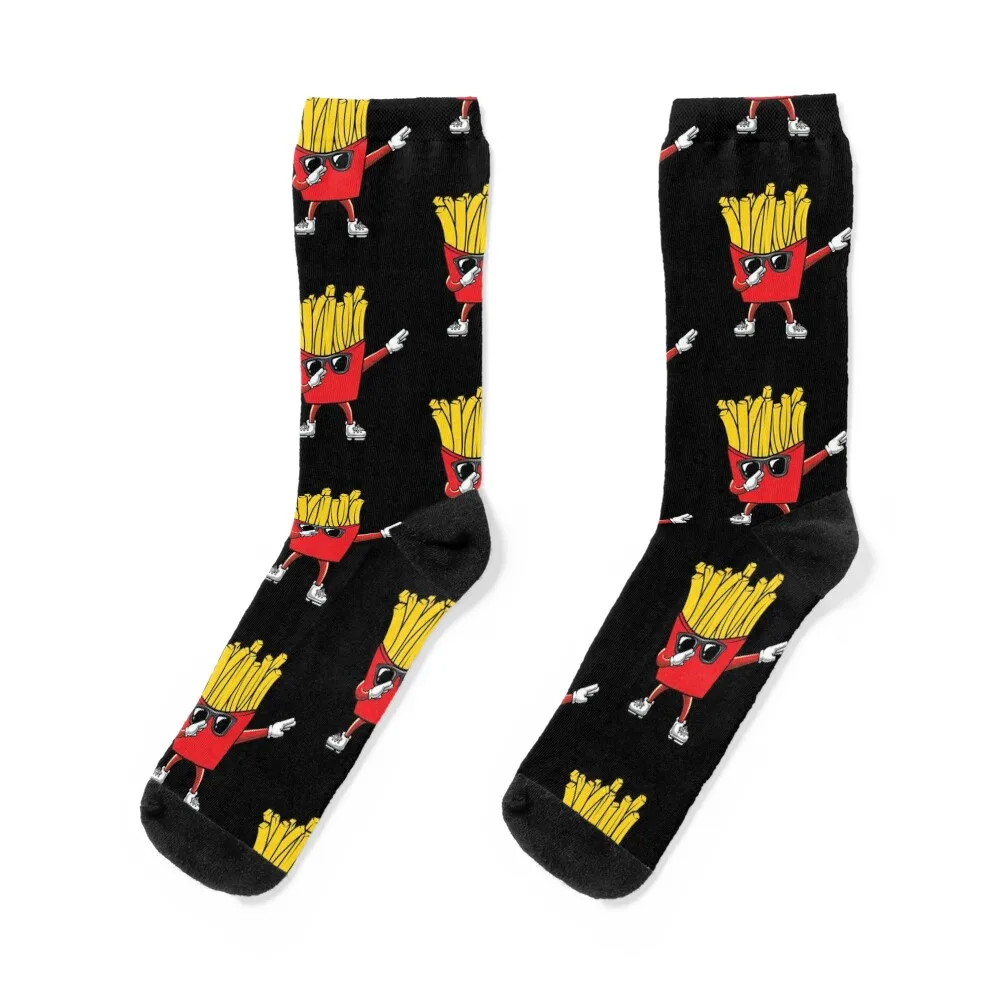 

Funny French Fry Lover Shirt - Dabbing French Fries - Fast Food Gifts Socks warm winter set custom sports Ladies Socks Men's