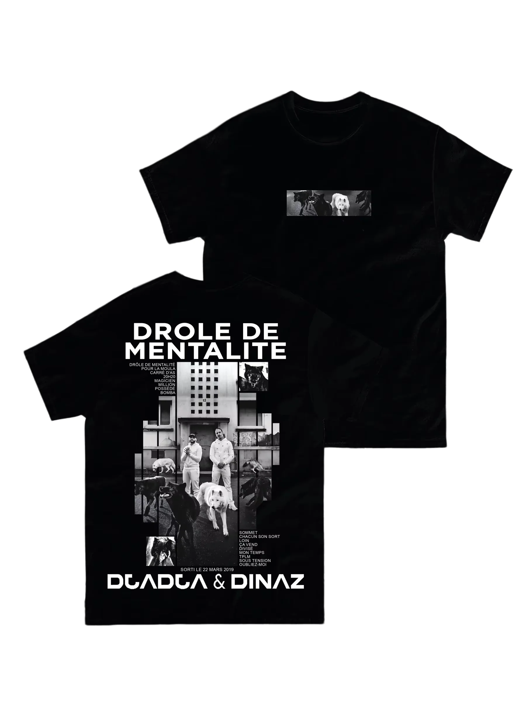 2026 Trend French Rap Djadja & Dinaz Grafik-T-Shirt Drôle De Mentalité Musik-Fan Kurzarm-T-Shirt – Detail 6