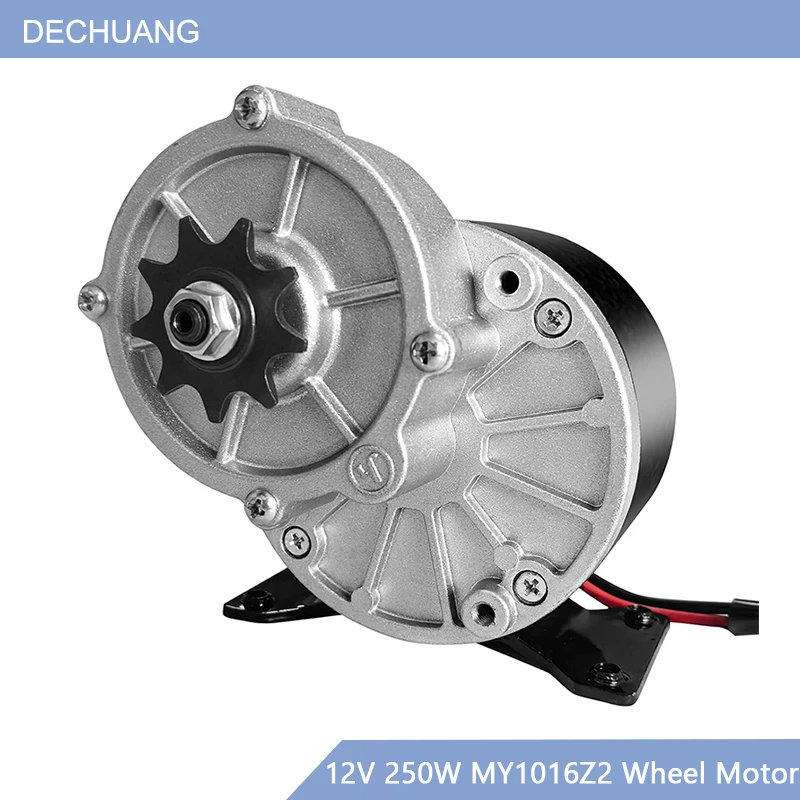

1 Piece MY1016Z2 DC 12V 250W Gear Reduction Electric Motor 2950 RPM Gear Reduction Motor with 9 Tooth Sprocket