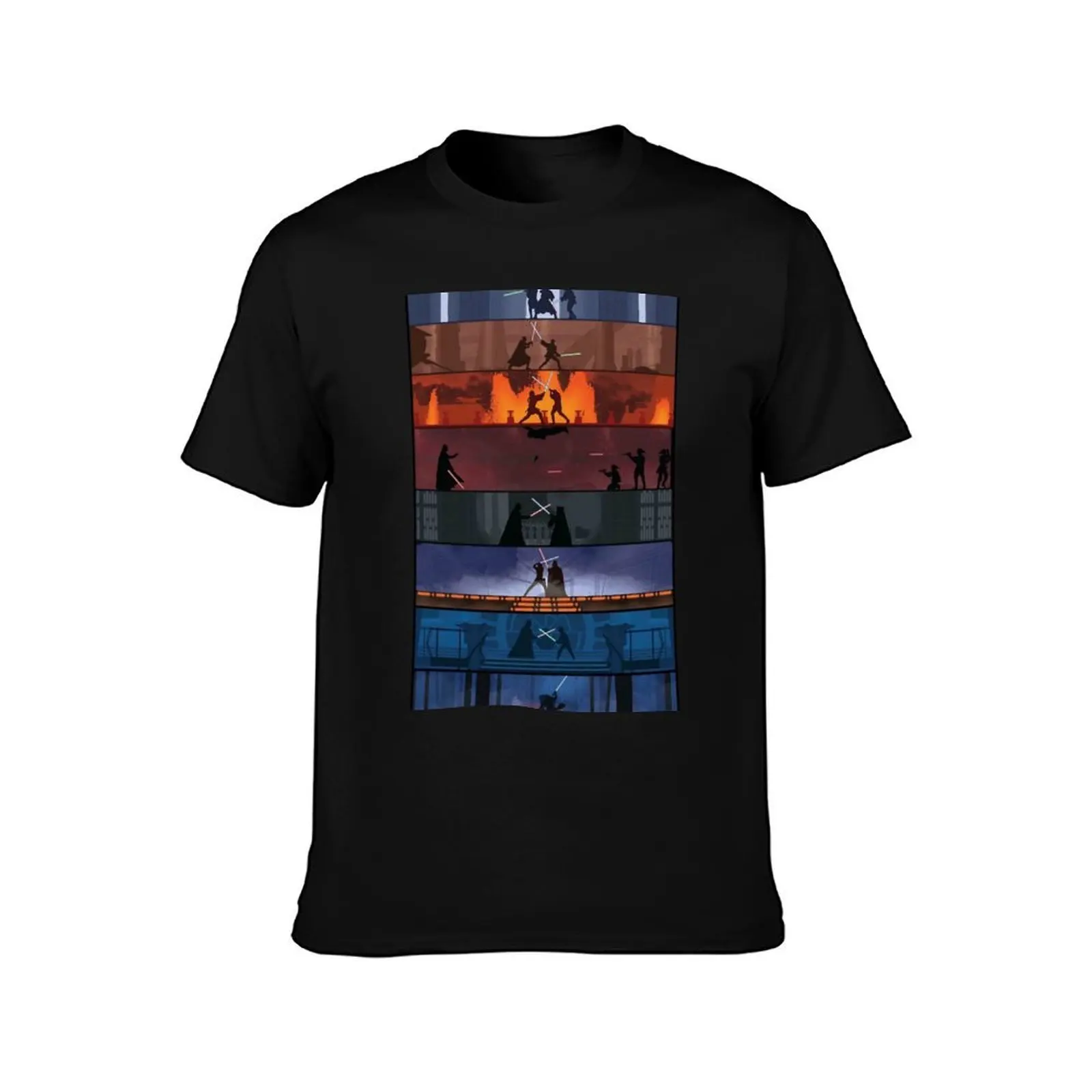 The Duels of Fate T-Shirt, Summer Casual Cotton Tee, Oversized Streetwear Tops, Vintage Graphic Print, Loose Fit Short Sleeve