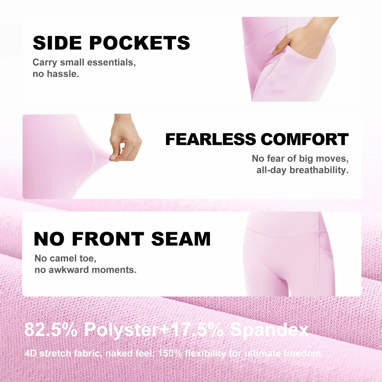 Teen Girls Yoga Leggings with Pockets - High Waisted,Tummy Control,Butt Lifting Athletic Workout Pants