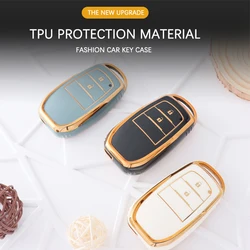 Soft TPU Car Key Case Cover Shell For Toyota Yaris Cross Hilux Innova Fortuner Camry Land Cruiser 200 300 Prado Crown TLK 200