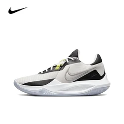 Originele Nike Precisie 6 Man Basketbalschoenen Lage Top Slijtvast Antislip Zwart Wit Sneakers DD9535-004