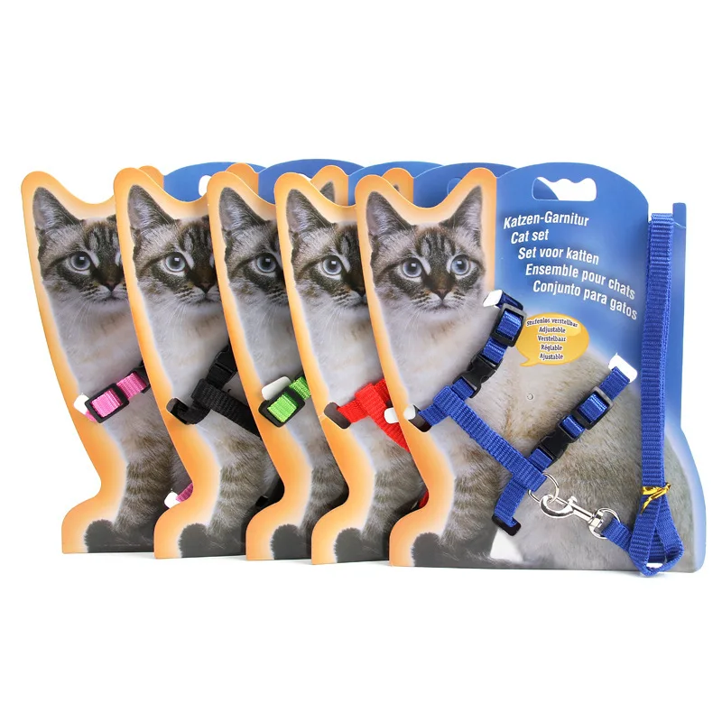 

1pc New cat leash I-shaped special dog leash for going out is firm and safe paper jam chest and back pet supplies