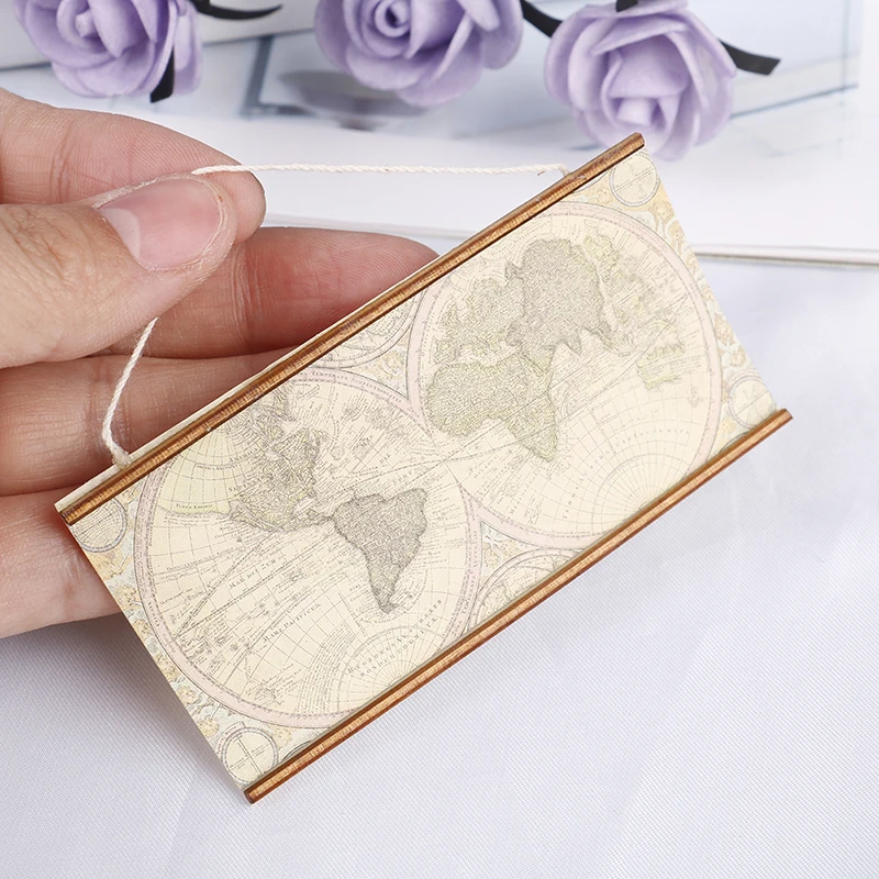 Mini mapa del mundo, muebles de simulación, modelo de juguete para decoración de casa de muñecas, accesorios en miniatura, venta al por mayor, 1/12
