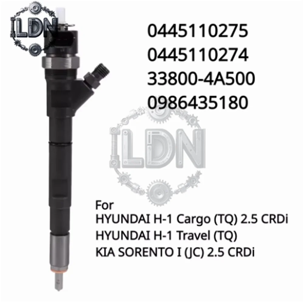 

For Hyundai Starex/H1/I800/iLoad Kia Sorento 2.5CRDI D4CB 0445110274/275 New Diesel Injector 33800-4A500 OEM