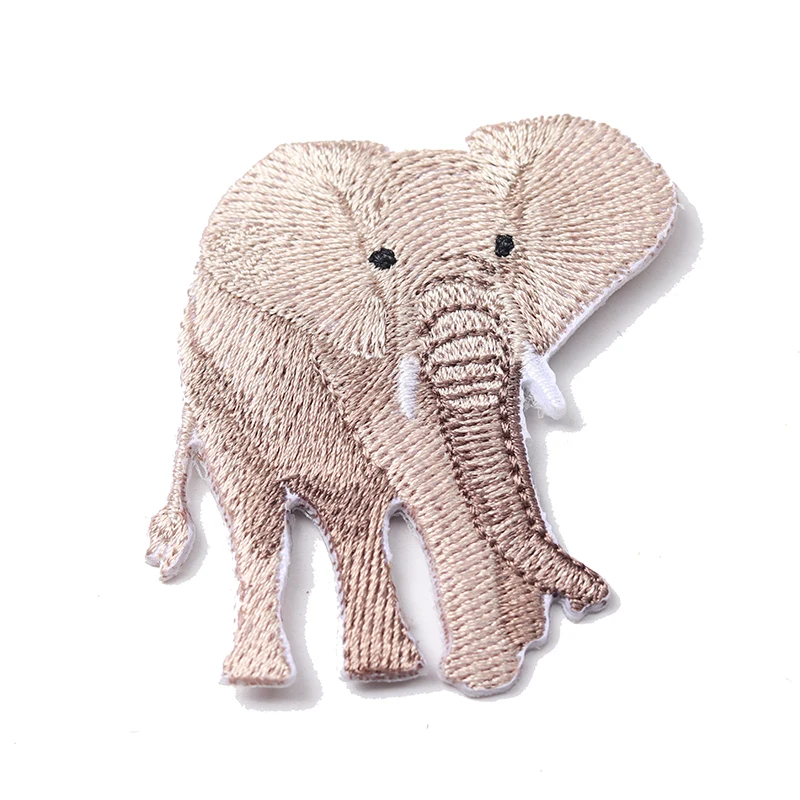 Cartoon elephant size: 5.5X4.5CMPatches Embroidery Applique Clothes Sewing Supplies Decorative Iron on Badges Patch