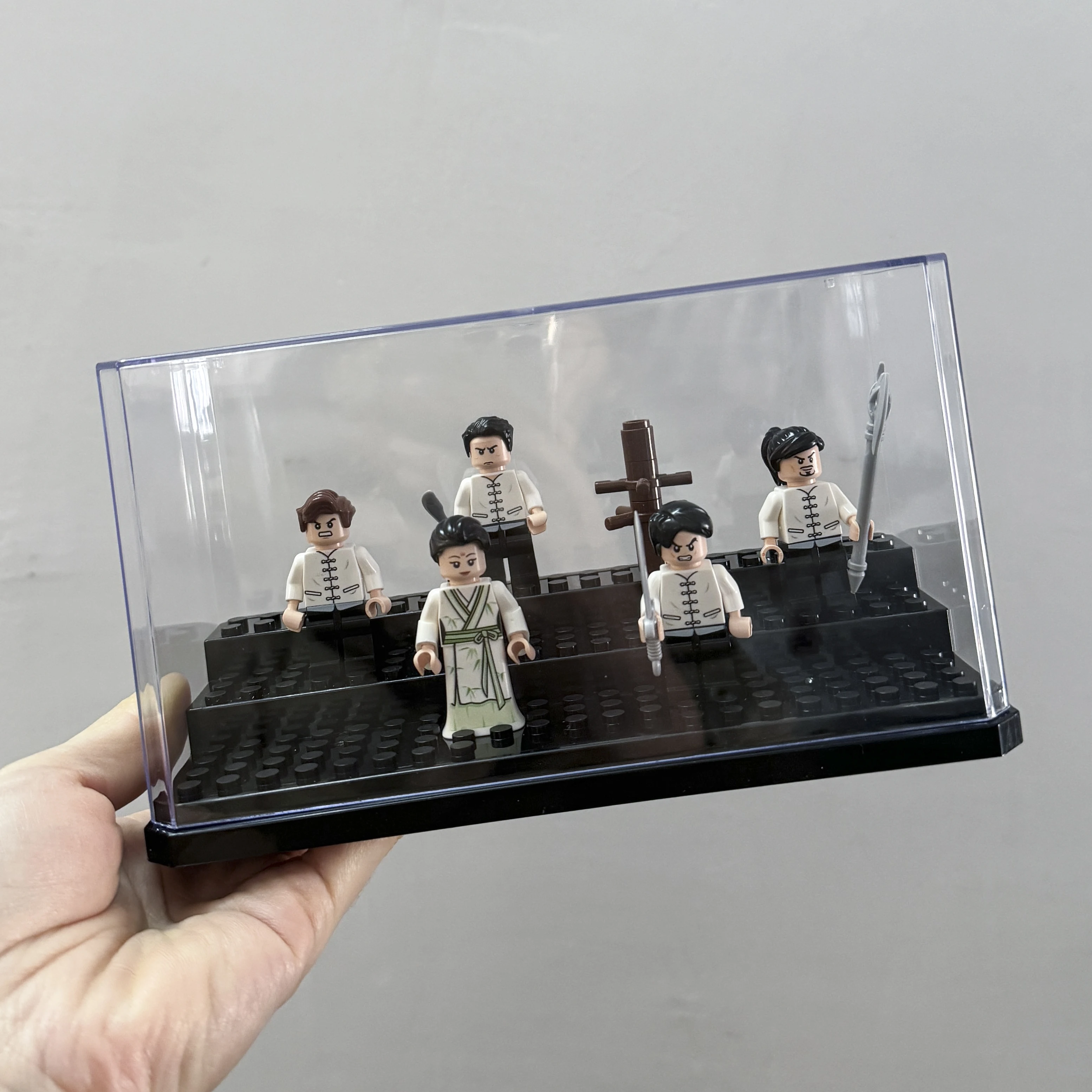 Acryl-Vitrine für Minifiguren mit 3 Ebenen, Displaybox für Lego Actionfiguren-Sammlung, Blockmodelle, Figurenspielzeug-Aufbewahrung