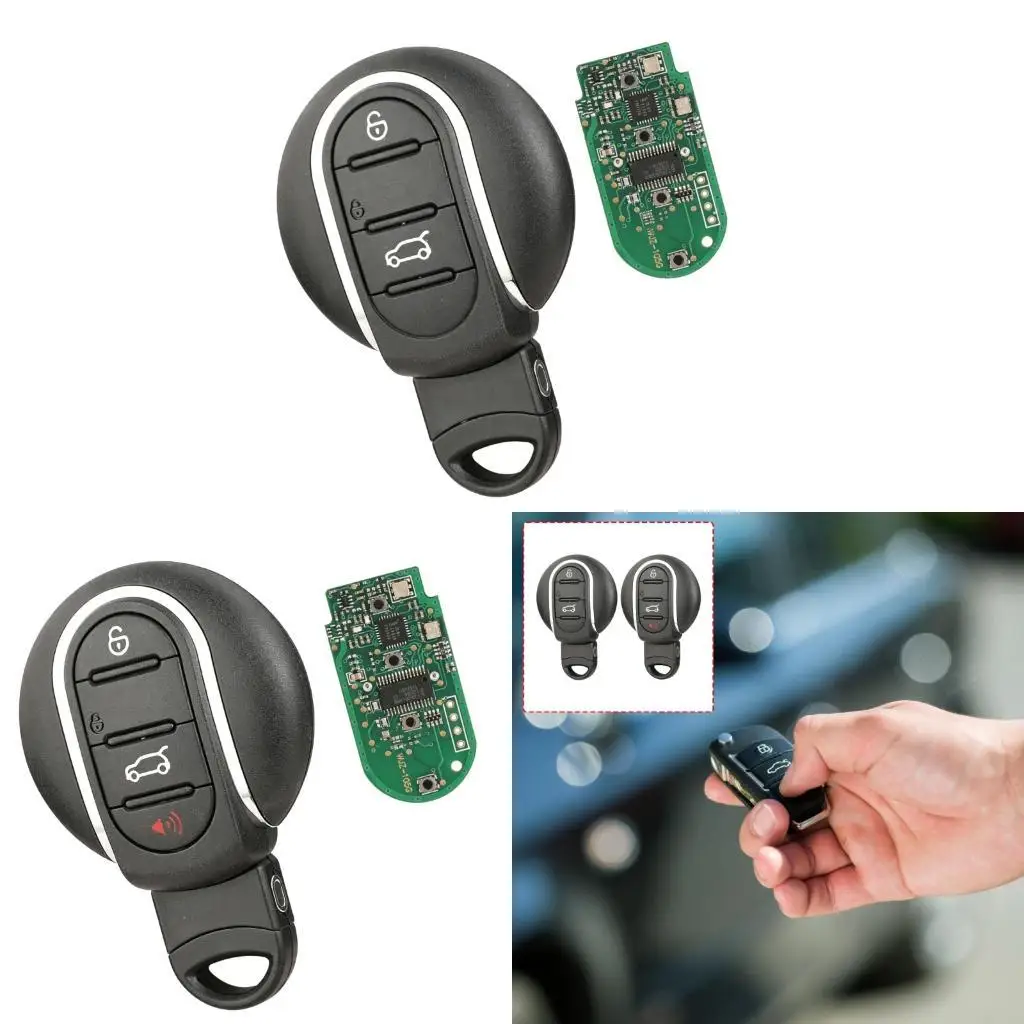 ブラック-abs-キーフォブリモート-ロック解除-トランクリリースボタン付き-交換用リモートキー-車-f55-f57-f60用