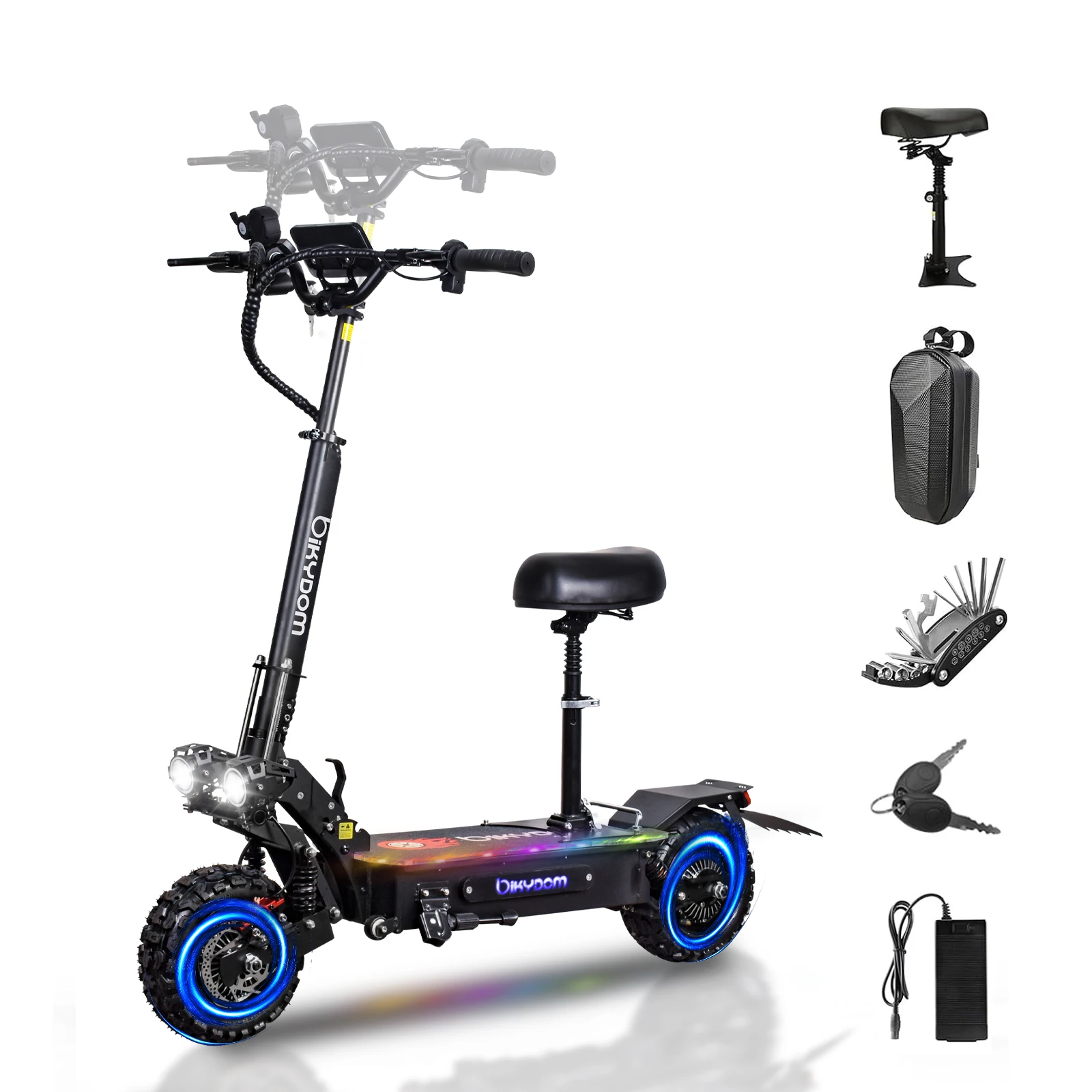 Electric Scooter for Adults, 5600W Dual Motors Up to 50 MPH, Electric Scooter Adults Range 50 Miles, 60V 27Ah Large Capacity Bat